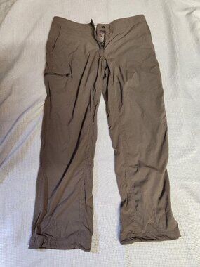 L.L. Bean Taupe Brown Comfort Trail Outdoor Hiking Cargo Pants Size 10 Petite